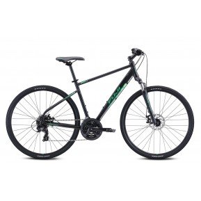 Велосипед 28" Fuji TRAVERSE 1.7 satin black green 2024 Фото №1
