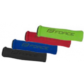 Грипсы FORCE foam hard, blue, packed Фото №1