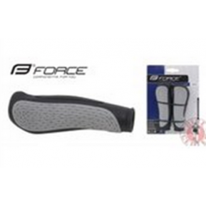 Грипсы FORCE ERGO, black-grey, packed Фото №1