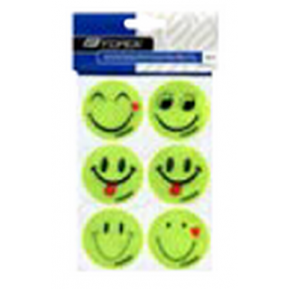 Набор стикеров yellow reflective  FORCE SMILE,6pcs Фото №1