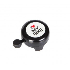 Дзвінок Green Cycle GCB-1051A-BK I love my bike сталевий чорний Фото №1