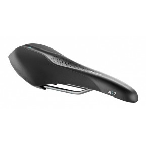 Седло  Selle Royal SCIENTIA A2 Athletic, 3D skingel, обивка Black gummy/Black mokka, 289х144мм, 390г, рейлы сталь + Curva suspension, unisex, чёрное Фото №1