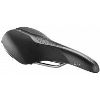 Седло  Selle Royal SCIENTIA R1 Relaxed, 3D skingel, обивка Black gummy/Black mokka, 289х169мм, 479г, рейлы сталь + Curva suspension, unisex, чёрное