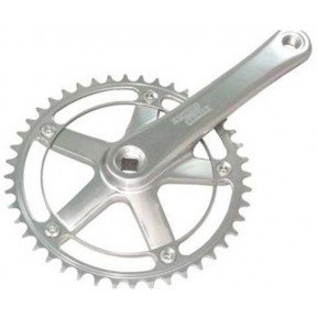 Шатун Sturmey Archer FCT66 46T, для фикс. под квадрат, 170mm, 1/2"*1/8" серебр. Фото №1