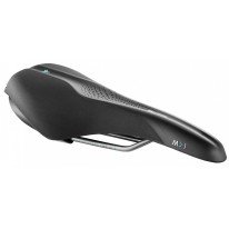 Седло   Selle Royal SCIENTIA M1 Moderate, 3D skingel, обивка Black gummy/Black mokka, 289х141мм, 425г, рейлы сталь + Curva suspension, unisex, чёрное