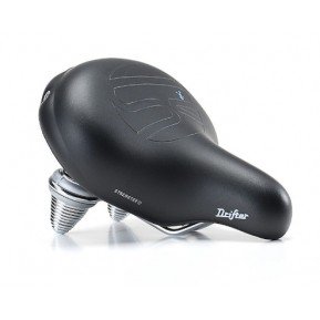 Седло  Selle Royal Premium DRIFTER, Royalgel, обивка Strengtex, 270х245мм, 1160г, хромированные рейлы и пружины, unisex, чёрное Фото №1
