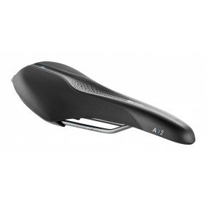 Сідло Selle Royal SCIENTIA A2 Athletic, 3D skingel, оббивка Black Gummy/Black mokka, 289х144мм, 390г, рейли сталь + Curva suspension, unisex, чорне Фото №1