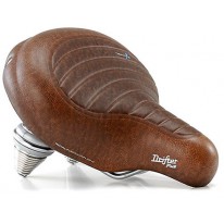 Седло Selle Royal Premium DRIFTER PLUS, Royalgel, обивка Kennenback, 270х245мм, 1260г, хромированные рейлы и пружины, unisex, коричневое 1260 г