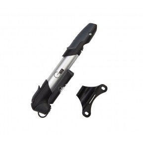 Мининасос Green Cycle GPM-196P алюминиевый с манометром, presta+schreder, серебро Фото №1