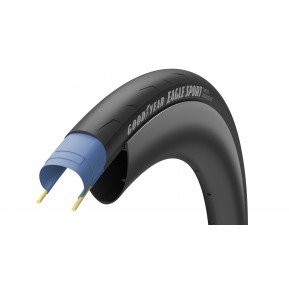 Покришка 700x25C (25-622) GoodYear EAGLE Sport tube type, folding, black, 60tpi Фото №1