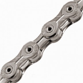 Цепь KMC e10 Silver 10 скоростей 122 звена серебряный + замок Фото №1
